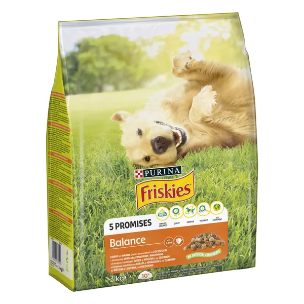 Sausas visavertis pašaras šunims FRISKIES Balance Dog su vištiena 3kg