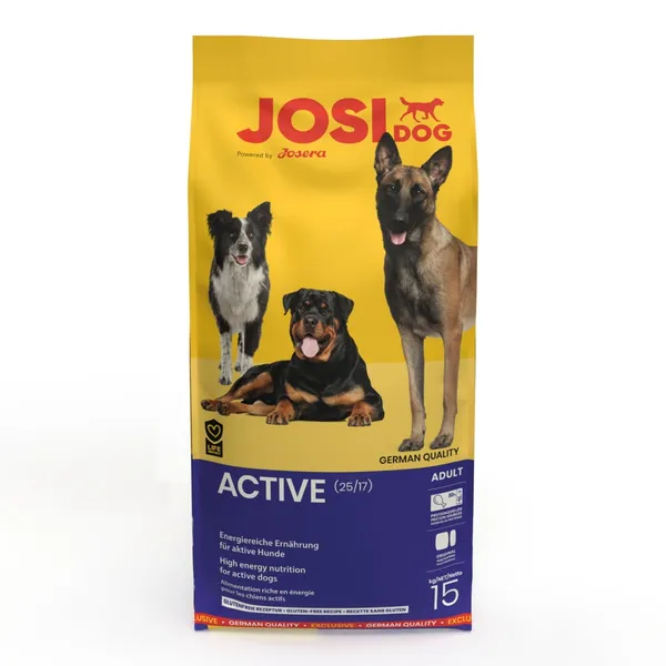 Sausas visavertis pašaras šunims JosiDog Active, aktyviems šunims, 15 kg