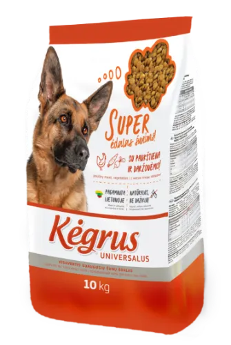 Sausas Visavertis pašaras šunims KĖGRUS Universal, 10 kg