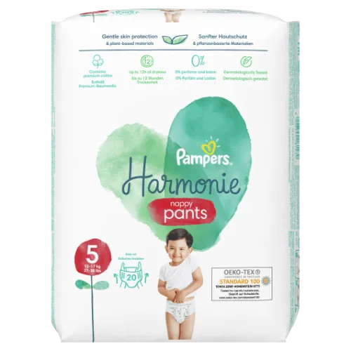 Sauskelnės-kelnaitės PAMPERS Harmonie Pants, Value Pack, 5 dydis, 20 vnt.