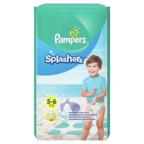 Sauskelnės-kelnaitės PAMPERS Pants Splashers, 5 dydis, 14+ kg, 10 vnt.