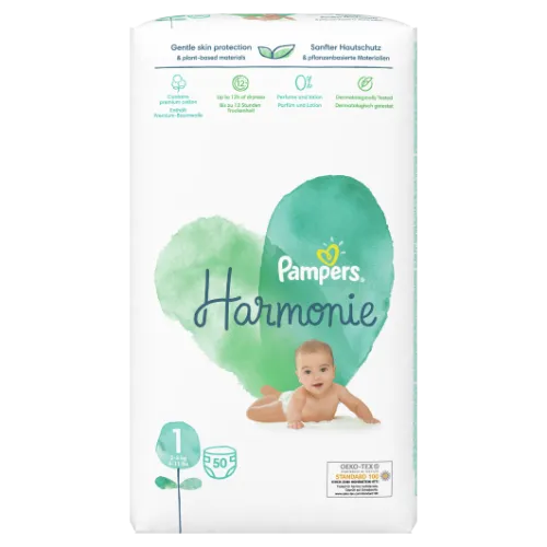 Sauskelnės PAMPERS Harmonie, Value Pack, 1 dydis, 50 vnt.