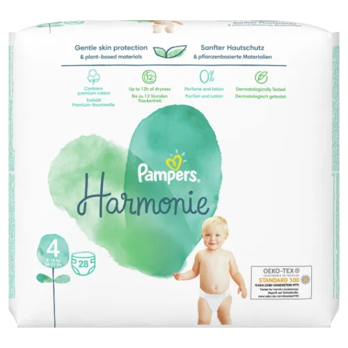Sauskelnės PAMPERS Harmonie, Value Pack, 4 dydis, 28 vnt.
