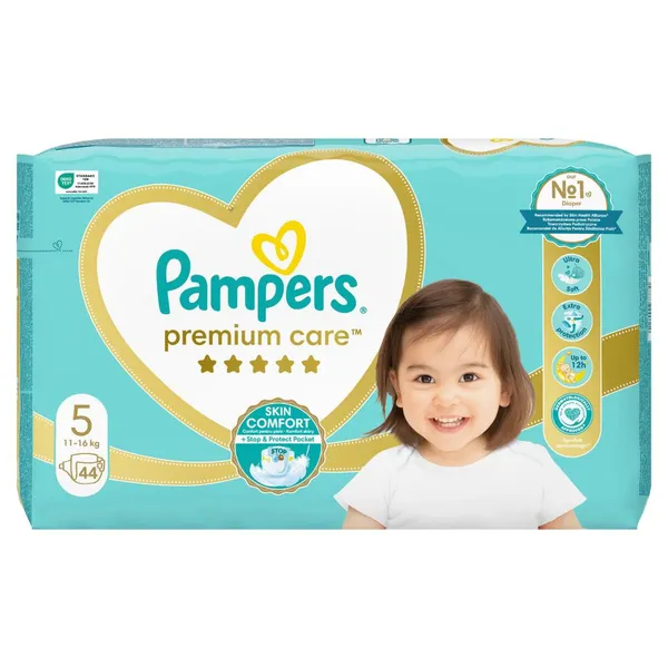 Sauskelnės PAMPERS Premium Care, Value Pack, 5 dydis, 44 vnt.