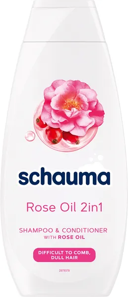 Plaukų šampūnas SCHAUMA ROSE OIL 2IN1, 400 ml
