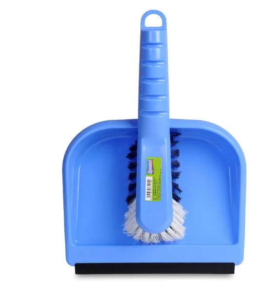 Semtuvėlis su guminiu kraštu ir šluotelė Spontex, plastikas/sintetiniai šeriai, vnt
