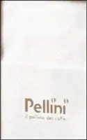 Servetėlės, baltos su PELLINI logo, 11,5 x 8,5 cm, 1000 vnt.