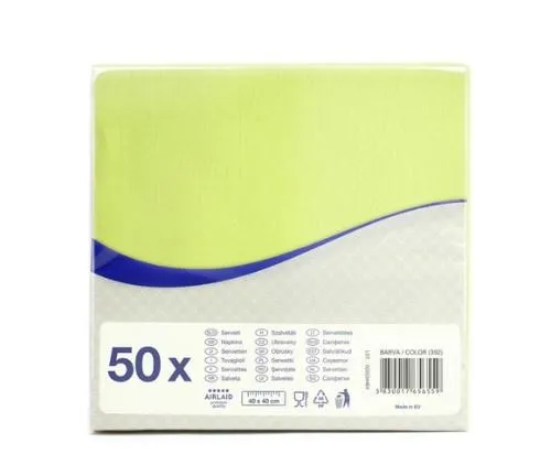 Salvetes CHIC Airlaid, 40x40 cm, zaļas, 392, 50gab