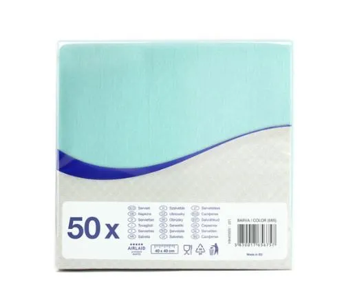 Salvetes CHIC Airlaid, 40x40cm, gaiši zilas, 665, 50gab