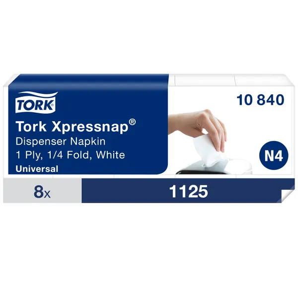 Servetėlės TORK Universal, dozatoriui N4, 1125 vnt, 10840