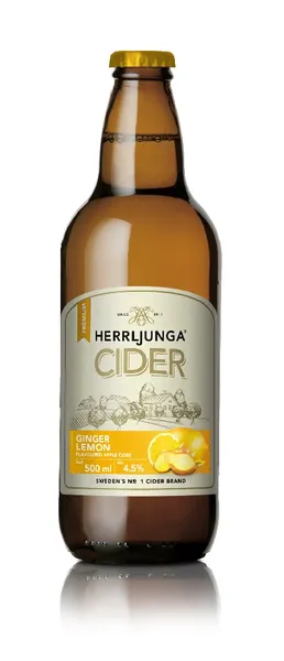 Sidras HERRLJUNGA, imbiero ir citrinos skonio, 4%, 0,5l, butelis D