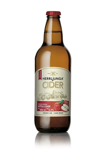 Sidras HERRLJUNGA, obuolių skonio, 4,5%, 0,5l, butelis D