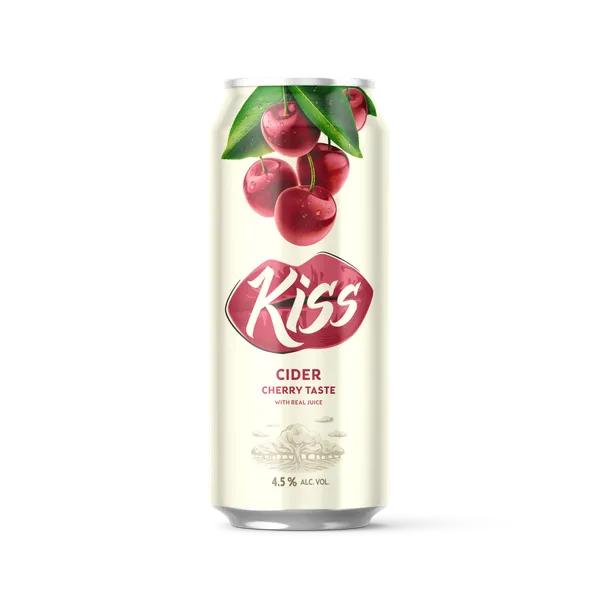 Sidras KISS, vyšnių skonio, 4,5%, 0,5 l, skardinė D