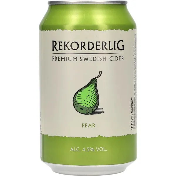 Sidras REKORDERLIG, Pear, 4,5% 0,33 l, skardinė