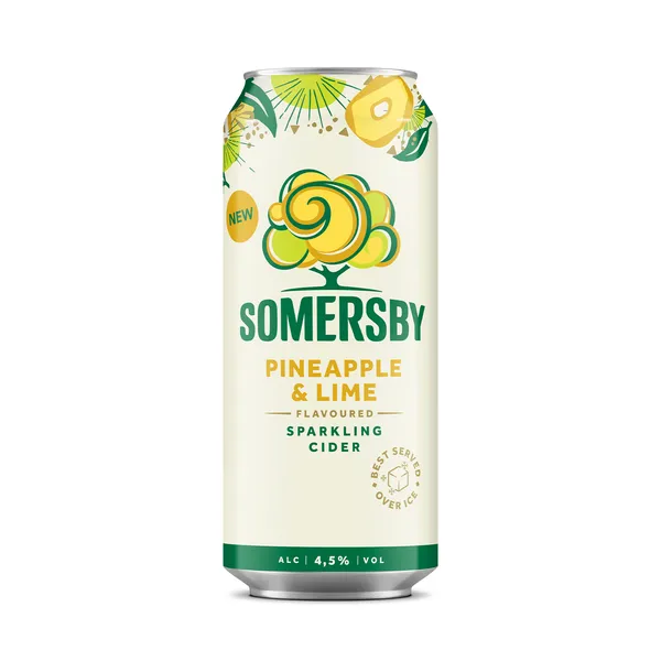 Sidras SOMERSBY, Anansų-Laimo skonio, 4,5%, 0,5 l, skardinė