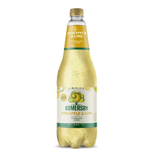 Sidras SOMERSBY, Anansų-Laimo skonio, 4,5%, 1 l, PET