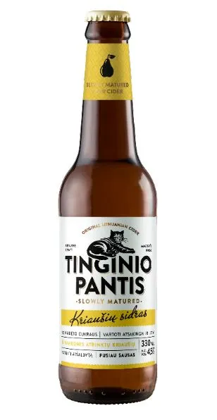 Sidras TINGINIO PANTIS, Kriaušių, 0,33 l, 4,5 %, butelis