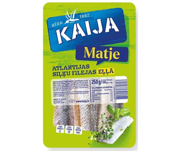 Silkės filė aliejuje KAIJA "Matje", 250 g