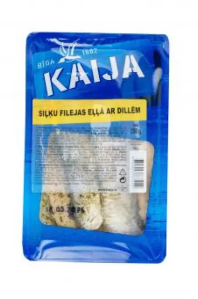 Silkės filė KAIJA, aliejuje, su krapais, 250 g