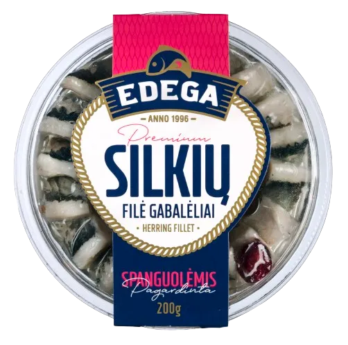 Silkių file su spanguolėm 200g