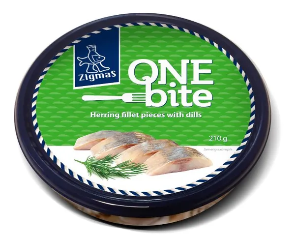 Silkių filė, gabaliukais su krapais ZIGMAS ONE BITE, 210 g