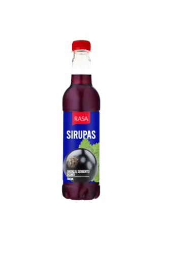 Sirupas RASA juodųjų serbentų skonio, 0,5 l