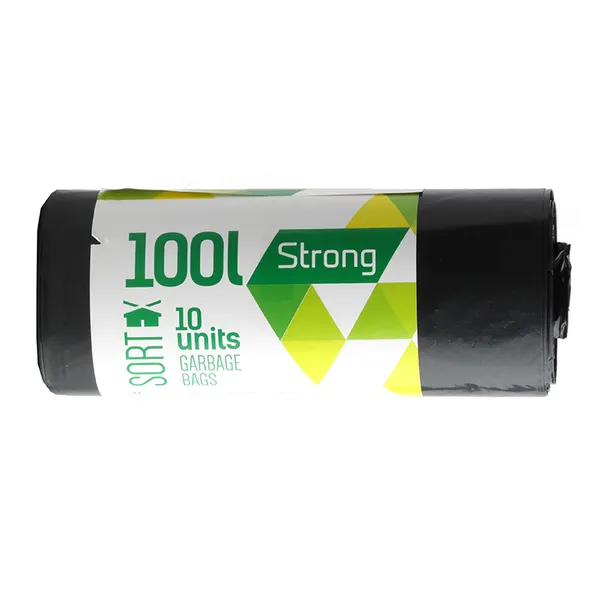 Atkritumu maisi LD 100L, 35mk, 70x90 cm, melni, 10 gab. Sortex