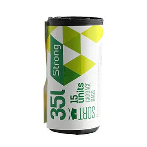 Šiukšlių maišai SORTEX, 35 l, 30 mk, juodi, 15 vnt.