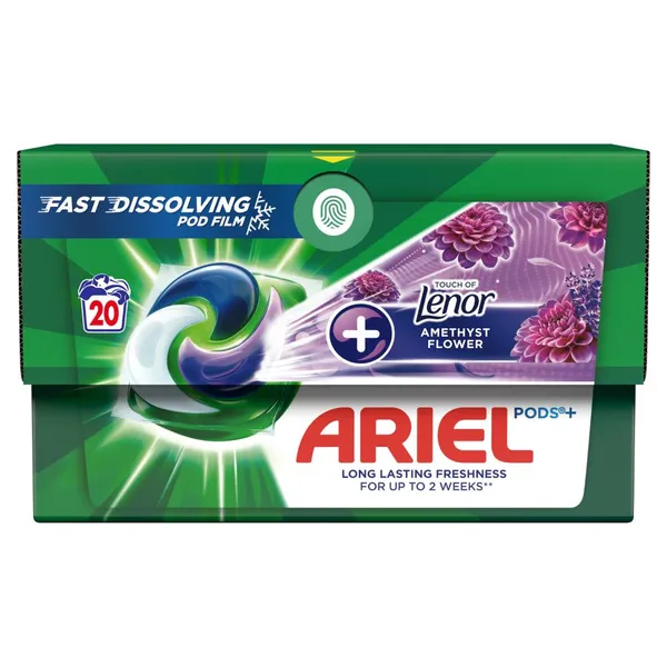 Skalbimo kapsulės ARIEL Amethyst Flower, 20 skalb.