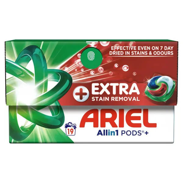 Skalbimo kapsulės ARIEL Extra Clean, 19 skalb.