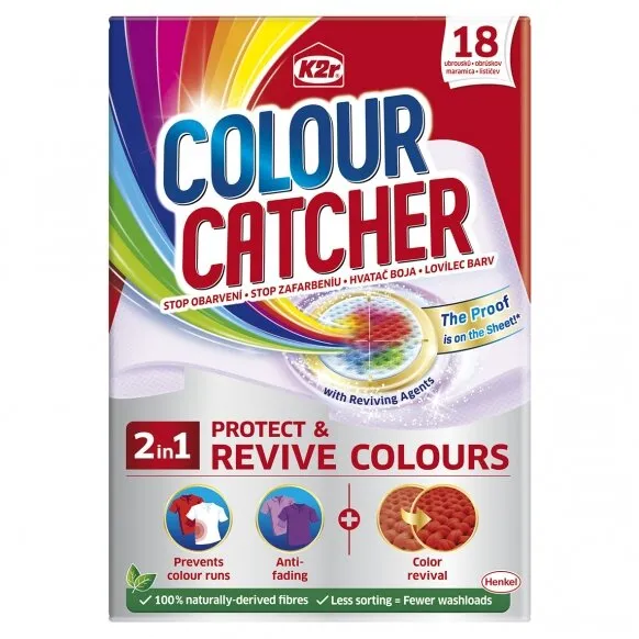 Skalbimo lapeliai K2r Colour catcher Revive Colours, 18 vnt