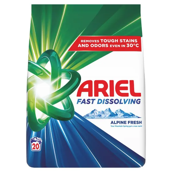Skalbimo milteliai ARIEL ALPINE FRESH, 20 skalb., 1,1 kg
