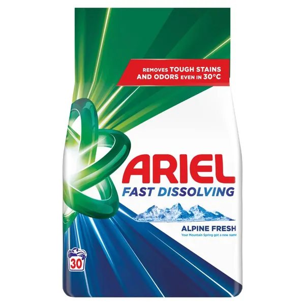 Skalbimo milteliai ARIEL Alpine Fresh, 30 skalb., 1,65 kg