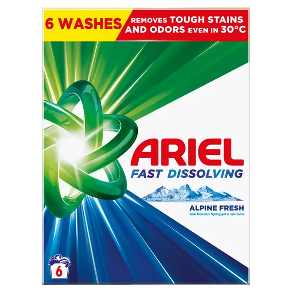 Skalbimo milteliai ARIEL Alpine Fresh, 6 skalb., 330 g.