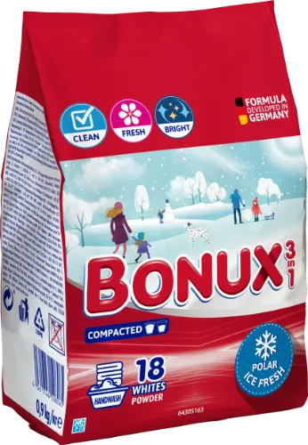 Skalbimo milteliai BONUX, Polar Ice Fresh, 1,17Kg /18sk.