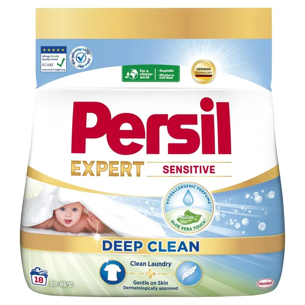 Skalbimo milteliai PERSIL, EXPERT Sensitive, 18 skalbimai