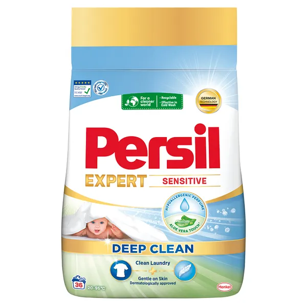 Skalbimo milteliai PERSIL EXPERT Sensitive, 36 skalbimų, 2,1 kg