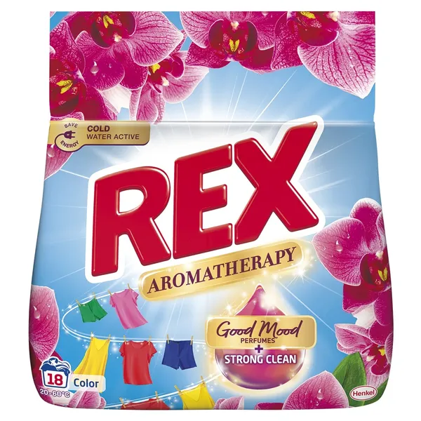 Skalbimo milteliai REX, AROMATHERAPY Color, 18 skalbimai