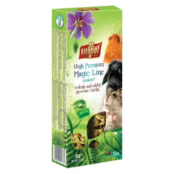 Skanėstas graužikams ir triušiams VITAPOL, Magic line, su agurkais, 2vnt, 90 g