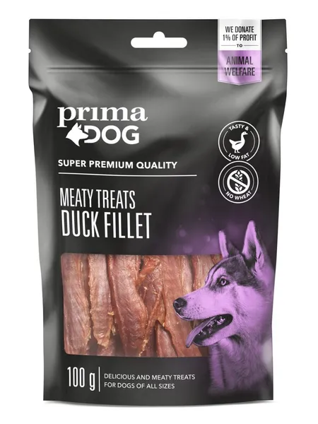 Skanukas šunims PrimaDog, antienos filė, 100 g