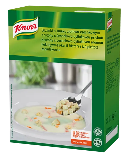 Skrebučiai su česnakais ir žolelėmis KNORR, 0,7 kg