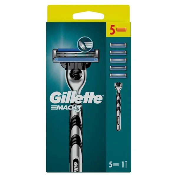 Skustuvas GILLETTE MACH3 + 5 galvutės