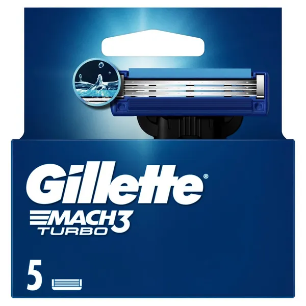 Skustuvo galvutės GILLETTE MACH3 Turbo, 5 vnt.