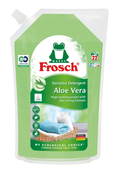 Veļas mazgāšanas līdzeklis FROSCH Sensitive Aloe Vera, 1.5l