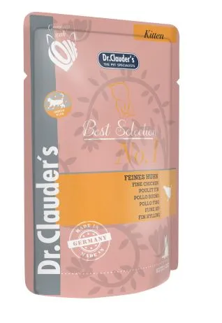 Šlapias ėdalas kačiukams DR. CLAUDER'S,  su vištiena, 85 g
