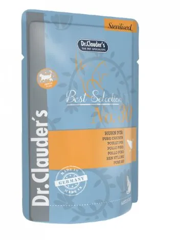 Šlapias ėdalas katėms DR. CLAUDER'S, sterilizuotoms, su vištiena, 85 g