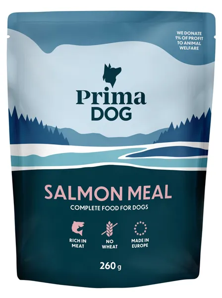 Šlapias šunų ėdalas PRIMADOG, su lašiša 260 g
