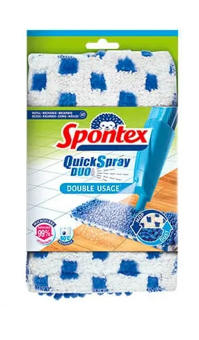 Šluostė grindims Spontex QuickSpray, pakeitimas, mikropluoštas (su abrazyvais/siūlinė) , vnt