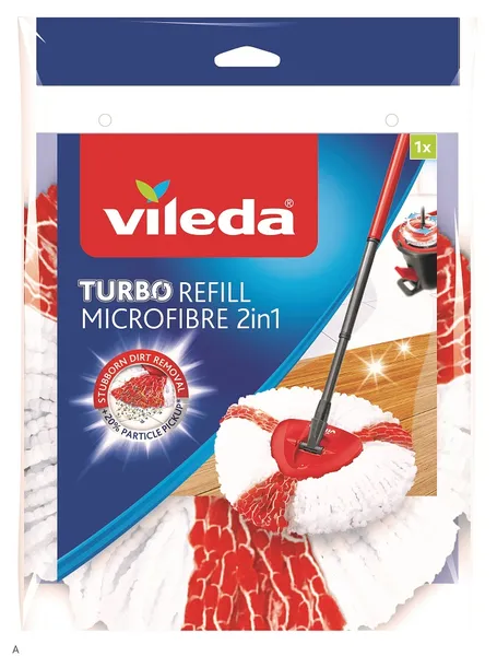 Šluostė  grindims VILEDA Easy Wring&Clean, pakeitimas, mikrofibra, vnt