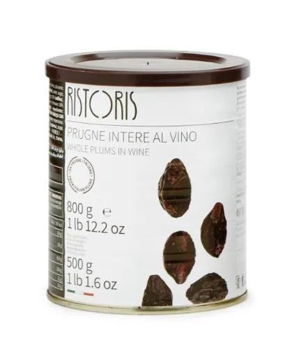 Plūmes veselas sarkanvīnā RISTORIS, 800 g/500 g